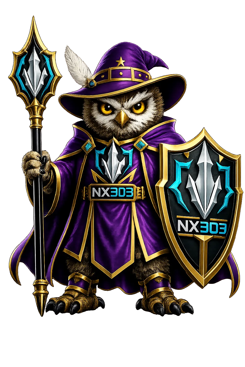 Karakter maskot burung hantu penyihir NX303